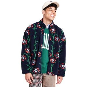 NWT Rose Print Fleece Zip Up Jacket - Rowing Blazers x Target - Size Men’s Small